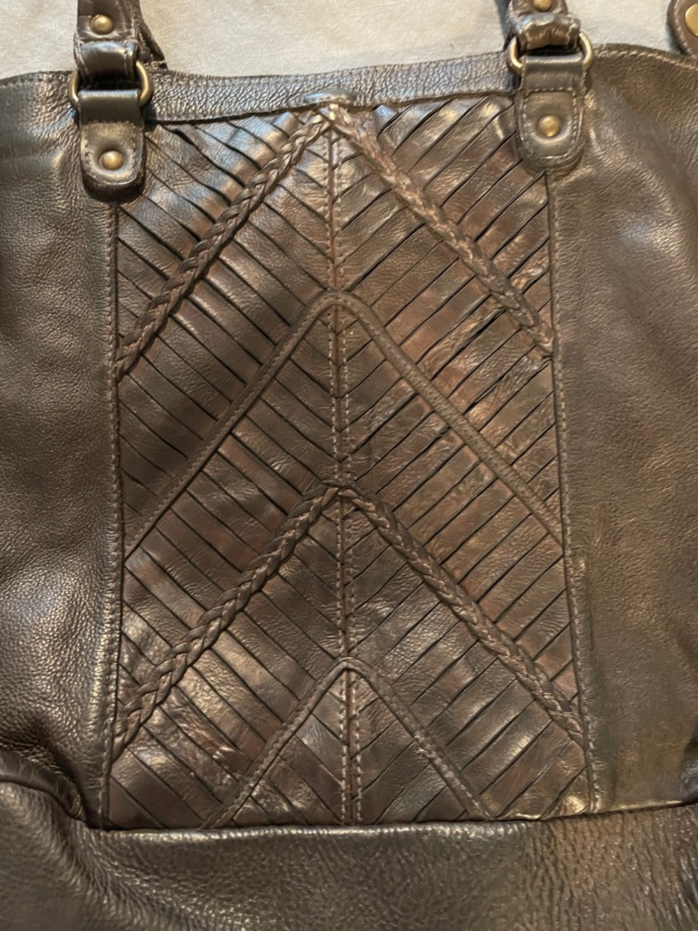 Amsterdam Heritage Leather Shoulder Bag with Top Handles - Picture 13 of 14